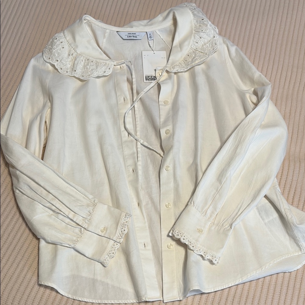 & Other Stories Cream Cotton Blouse